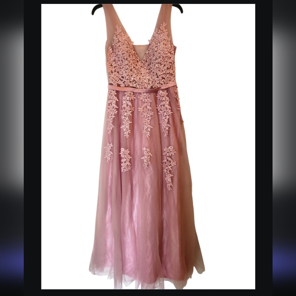 Babyonline Floral Lace Mesh Maxi Dress